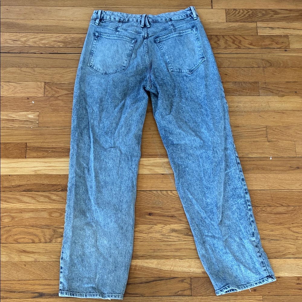 Good American Good 90s High Rise Straight Leg Jeans 8 29 Stretch Relaxed Baggy - Picture 11 of 14